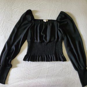 Ultra Flirt Long Sleeve Ruched Blouse